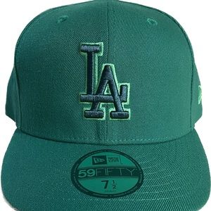 LA dodgers Irish green 7 1/2 new era fullback hat